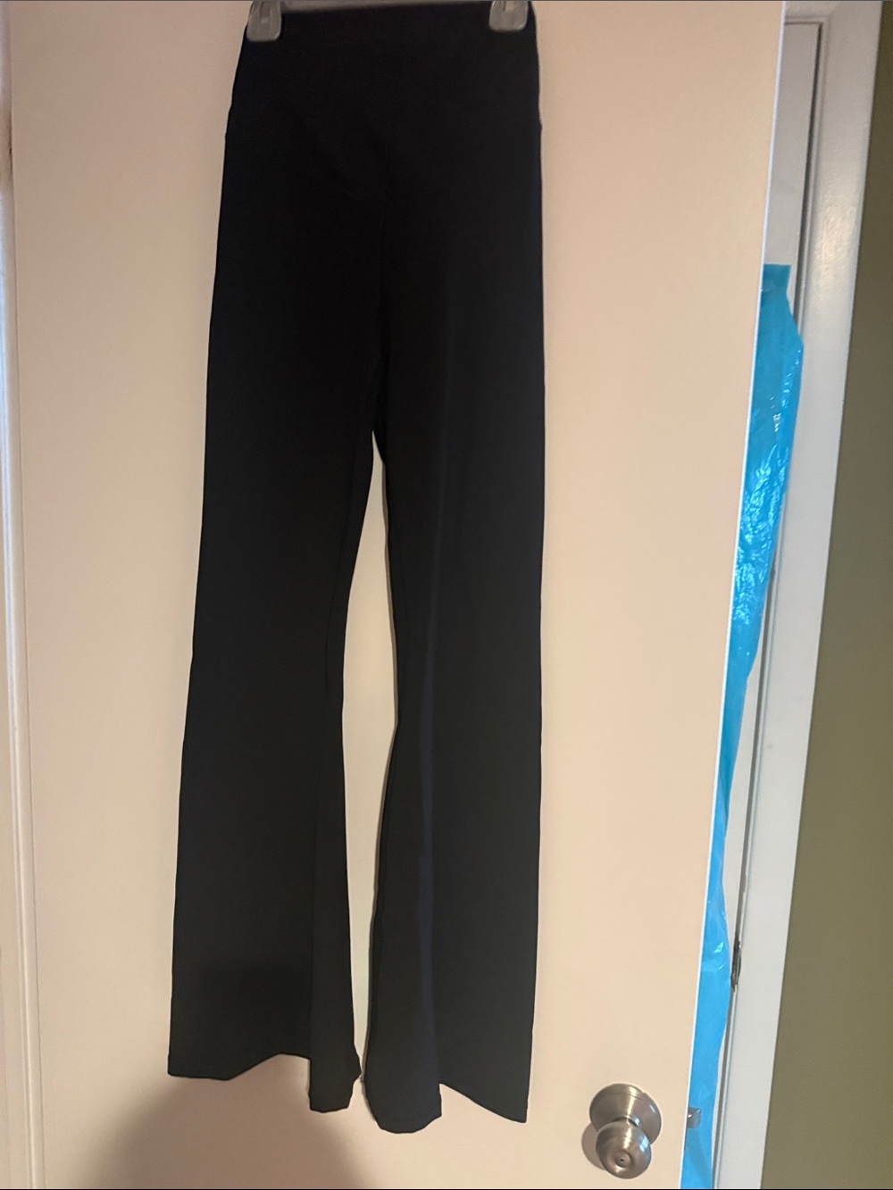 aerie Offline High-Rise Flare Pants in Black